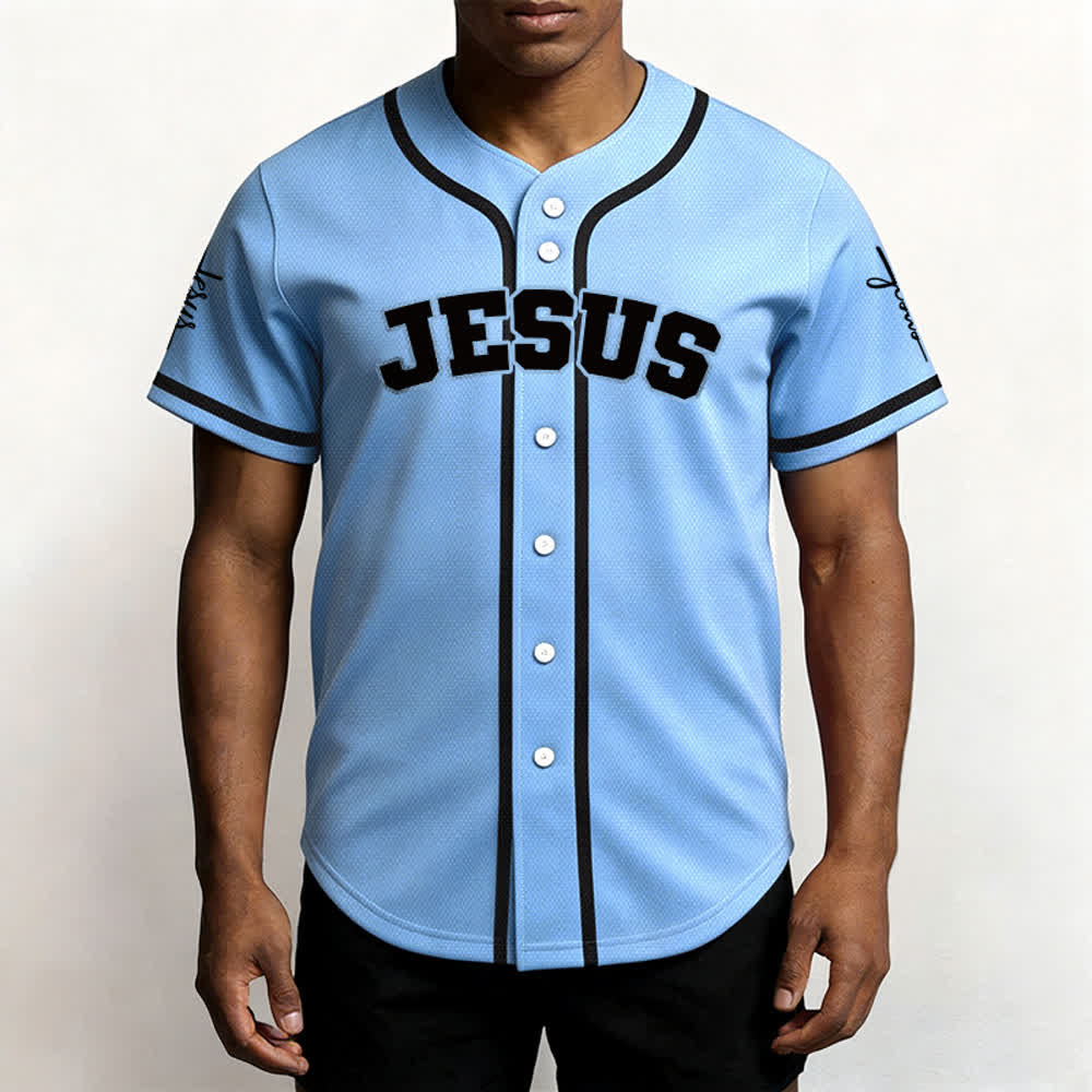 Christianartworkshop Maglia da baseball unisex personalizzata con Gesù Classico Abbigliamento Sportivo Personalizzato - image 36