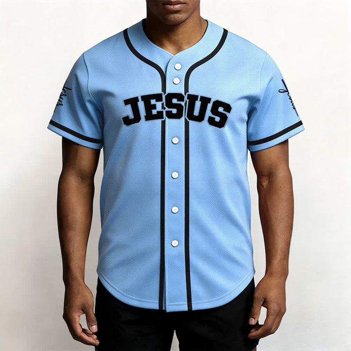 Christianartworkshop Maglia da baseball unisex personalizzata con Gesù Classico Abbigliamento Sportivo Personalizzato - image 36
