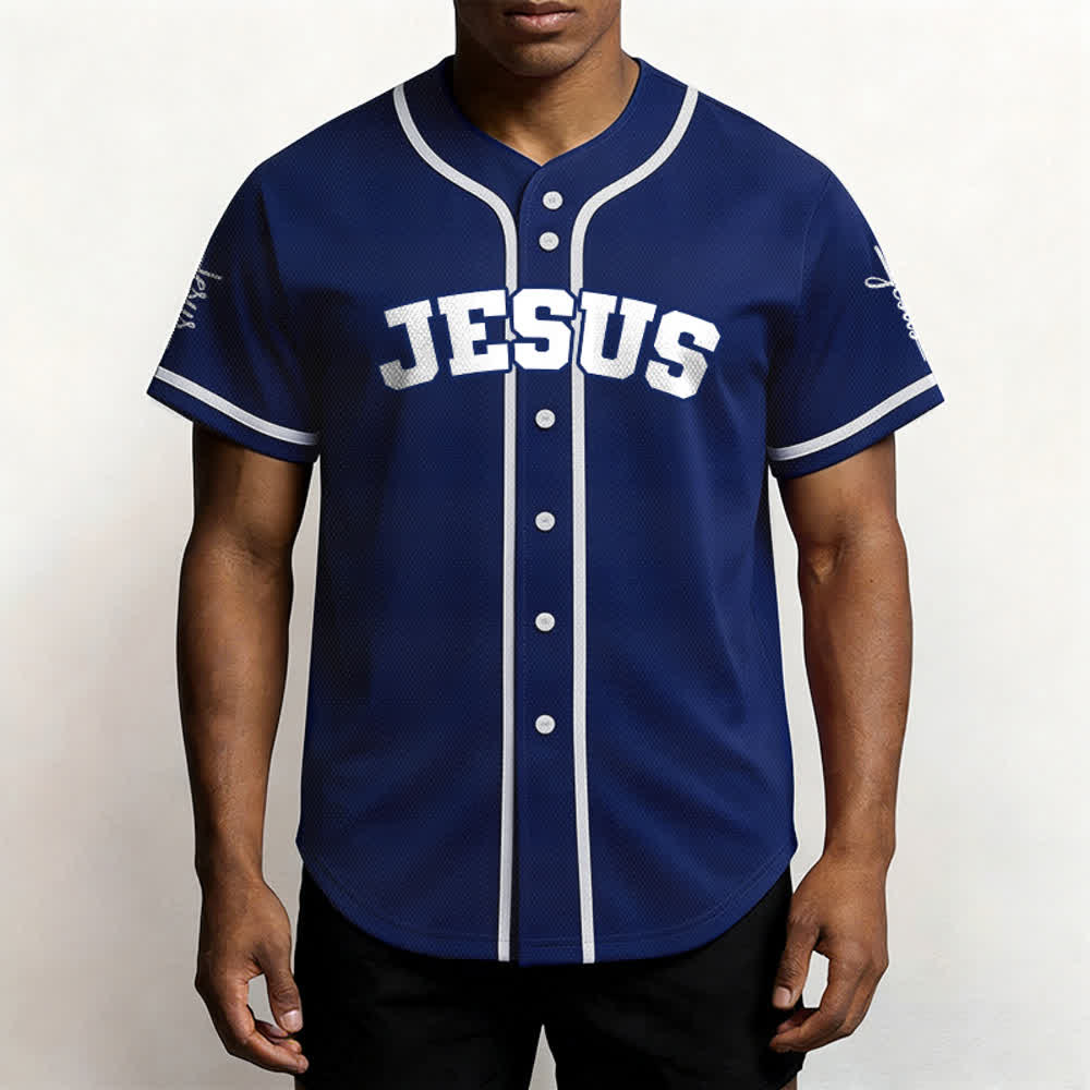 Christianartworkshop Maglia da baseball unisex personalizzata con Gesù Classico Abbigliamento Sportivo Personalizzato - image 44