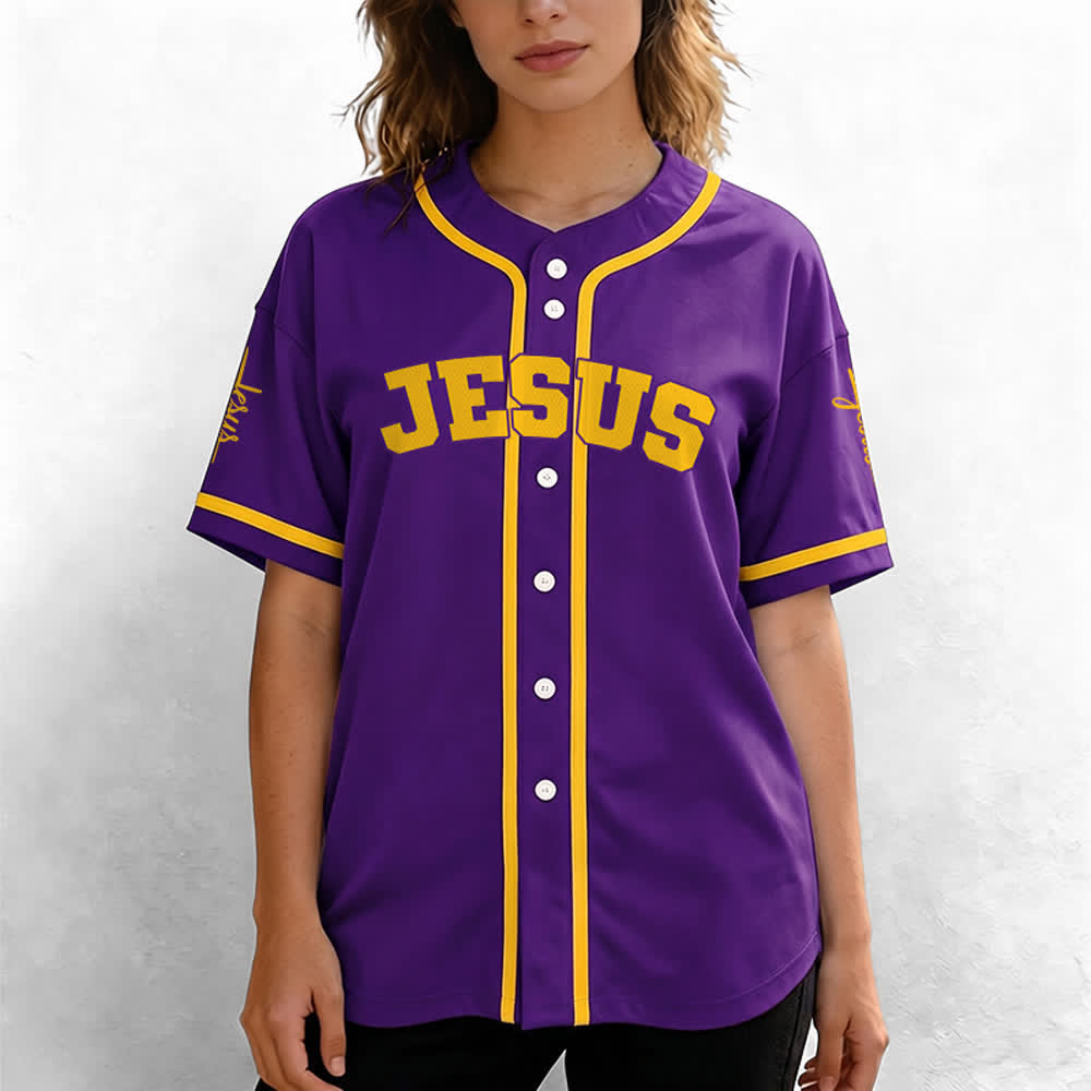 Christianartworkshop Maglia da baseball unisex personalizzata con Gesù Classico Abbigliamento Sportivo Personalizzato - image 70
