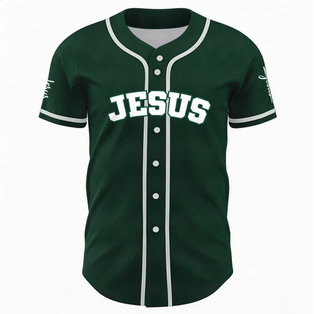 Christianartworkshop Maglia da baseball unisex personalizzata con Gesù Classico Abbigliamento Sportivo Personalizzato - image 50