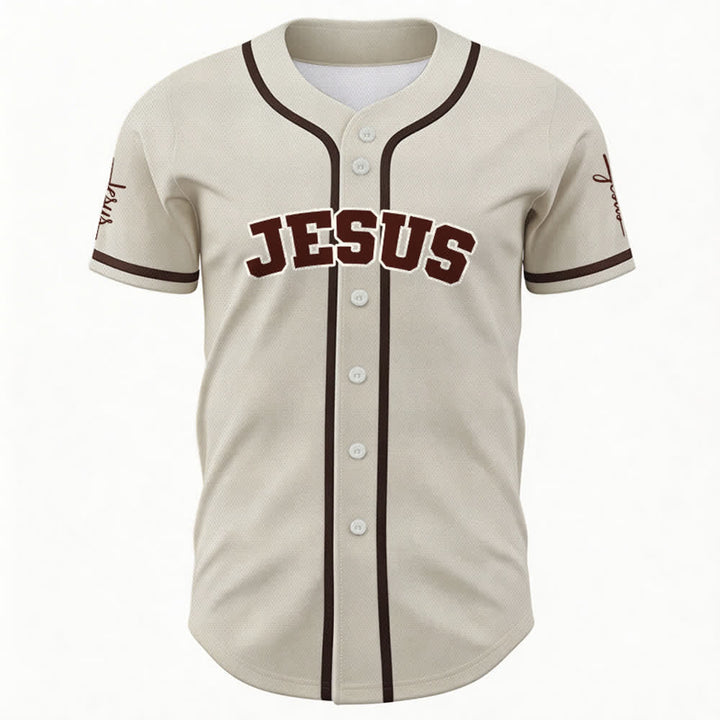Christianartworkshop Maglia da baseball unisex personalizzata con Gesù Classico Abbigliamento Sportivo Personalizzato - image 58