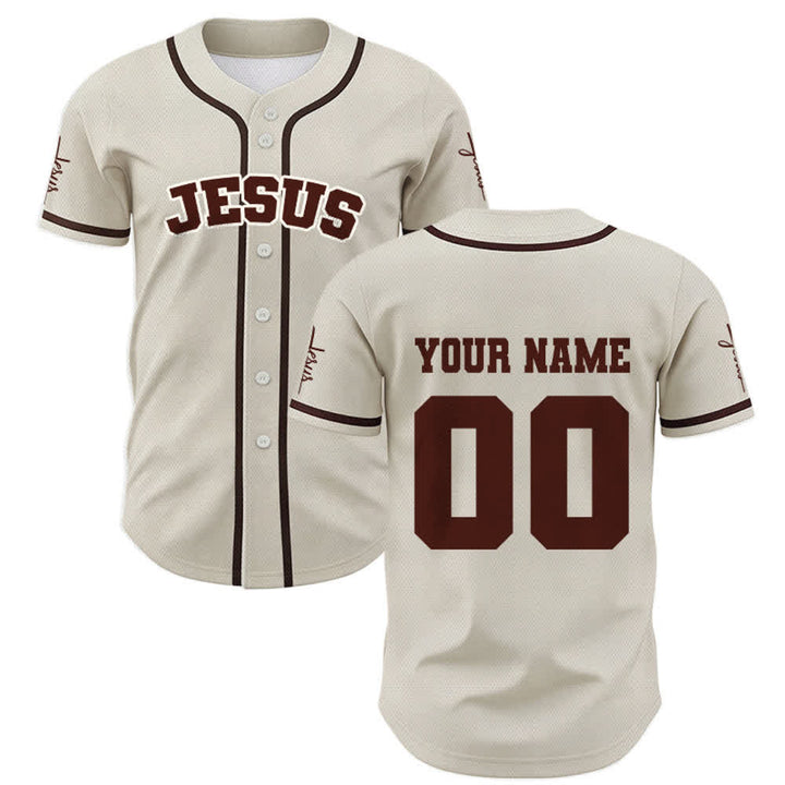 Christianartworkshop Maglia da baseball unisex personalizzata con Gesù Classico Abbigliamento Sportivo Personalizzato - image 57