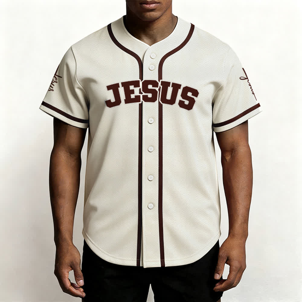 Christianartworkshop Maglia da baseball unisex personalizzata con Gesù Classico Abbigliamento Sportivo Personalizzato - image 60
