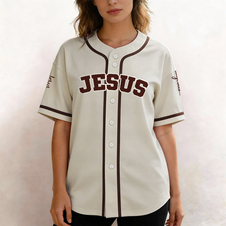 Christianartworkshop Maglia da baseball unisex personalizzata con Gesù Classico Abbigliamento Sportivo Personalizzato - image 62