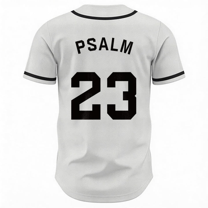 Maglia da baseball unisex Christianartworkshop in stile retrò sportivo con il Salmo 23 - image 9