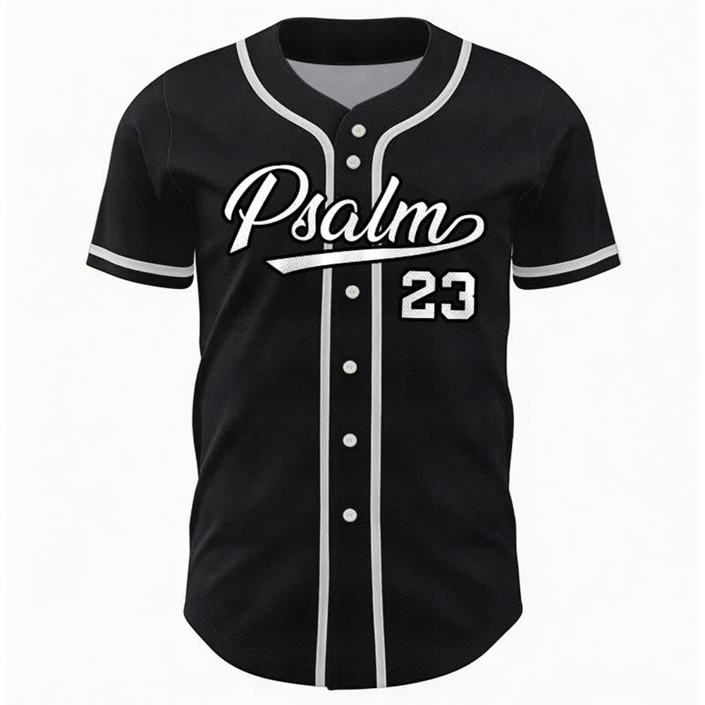 Maglia da baseball unisex Christianartworkshop in stile retrò sportivo con il Salmo 23 - image 15