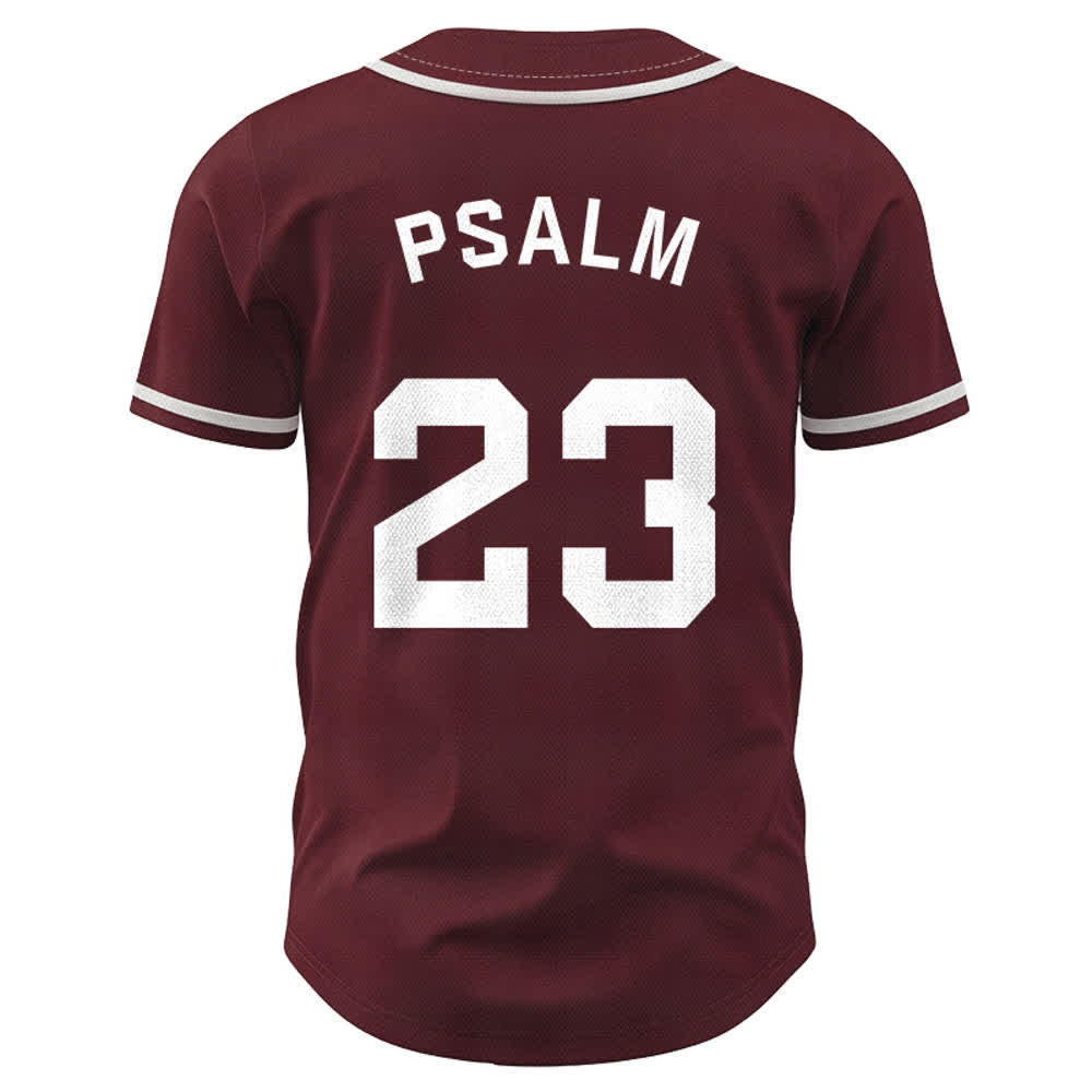 Maglia da baseball unisex Christianartworkshop in stile retrò sportivo con il Salmo 23 - image 30