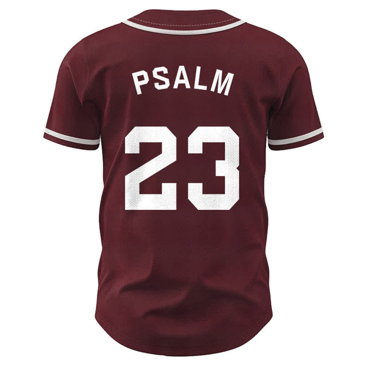 Maglia da baseball unisex Christianartworkshop in stile retrò sportivo con il Salmo 23 - image 30