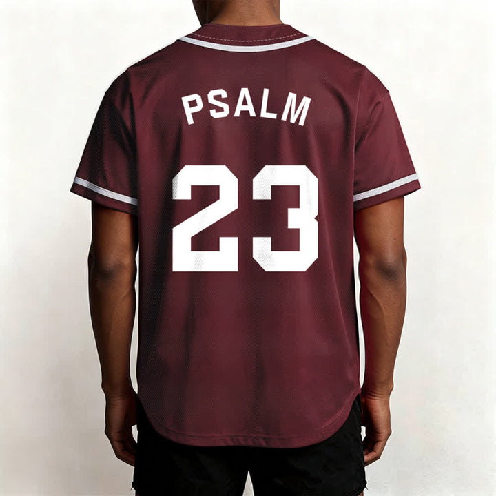 Maglia da baseball unisex Christianartworkshop in stile retrò sportivo con il Salmo 23 - image 32