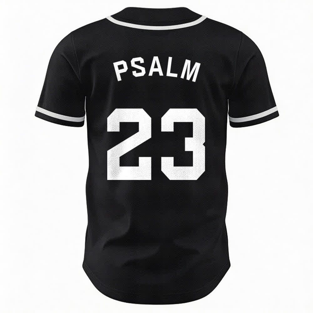 Maglia da baseball unisex Christianartworkshop in stile retrò sportivo con il Salmo 23 - image 16