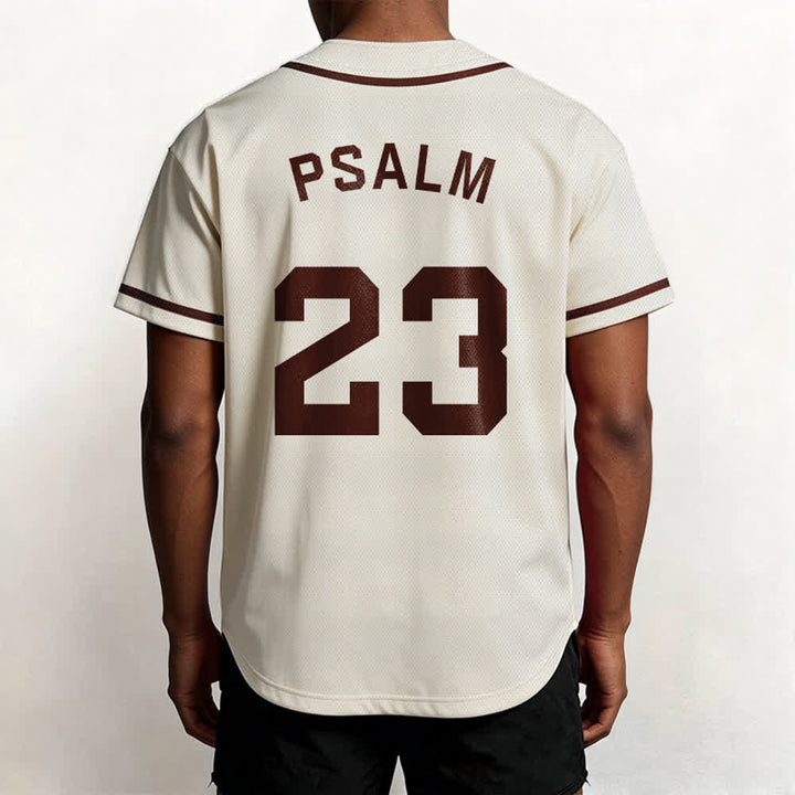 Maglia da baseball unisex Christianartworkshop in stile retrò sportivo con il Salmo 23 - image 55