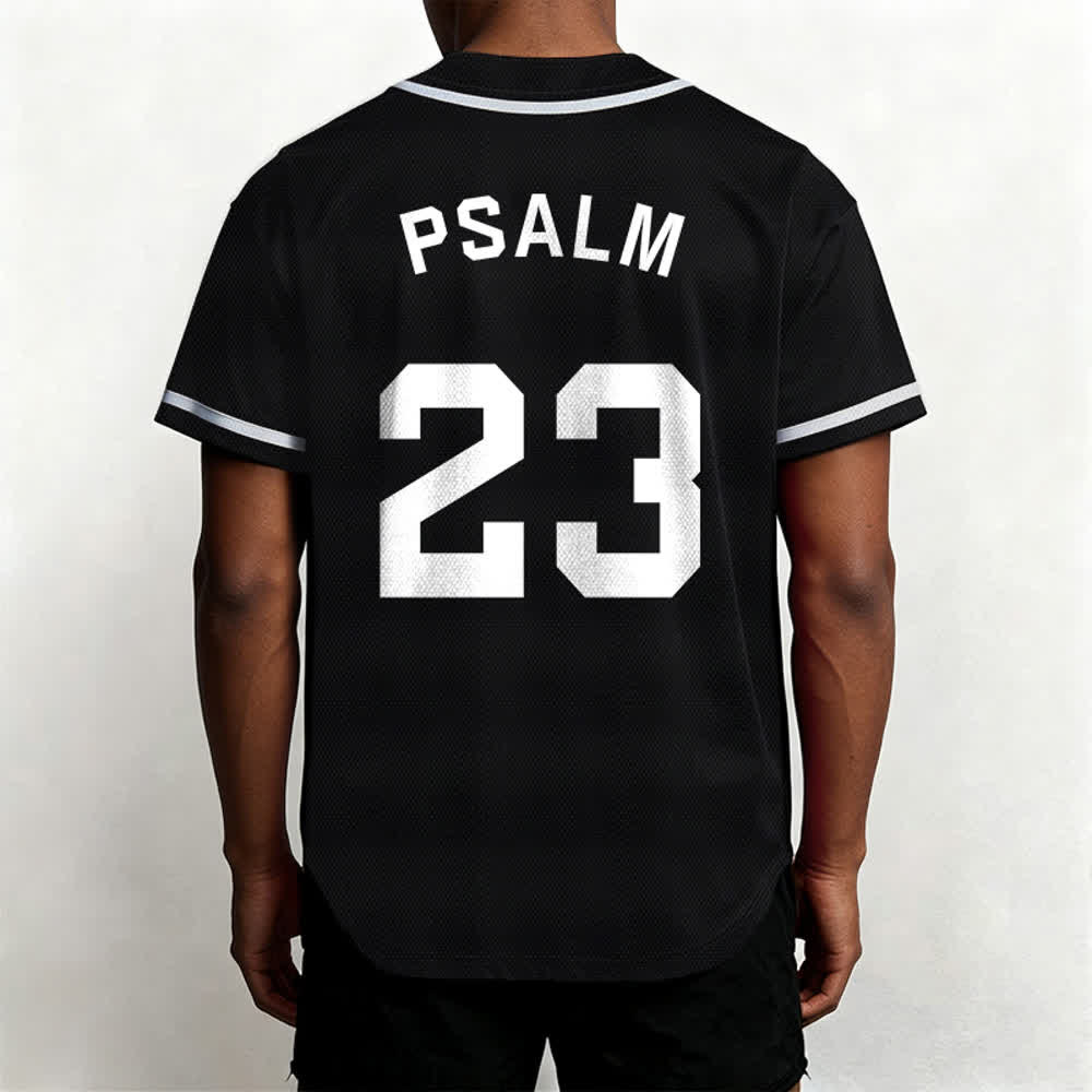 Maglia da baseball unisex Christianartworkshop in stile retrò sportivo con il Salmo 23 - image 18