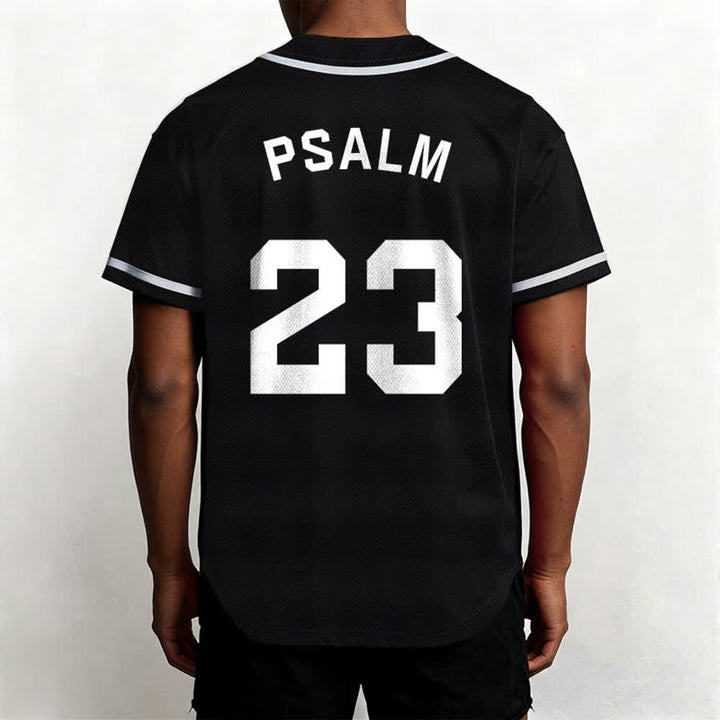 Maglia da baseball unisex Christianartworkshop in stile retrò sportivo con il Salmo 23 - image 18