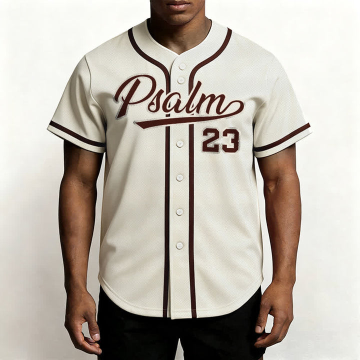 Maglia da baseball unisex Christianartworkshop in stile retrò sportivo con il Salmo 23 - image 54