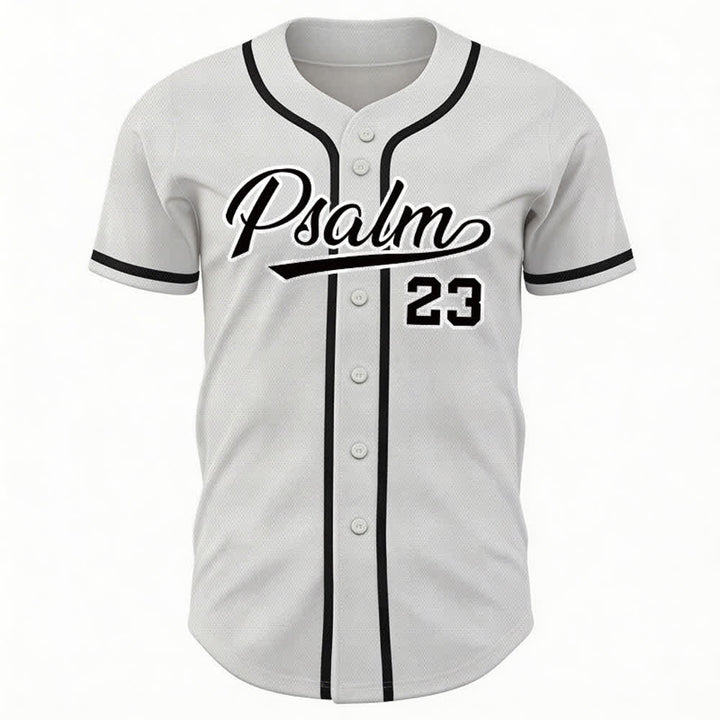 Maglia da baseball unisex Christianartworkshop in stile retrò sportivo con il Salmo 23 - image 8