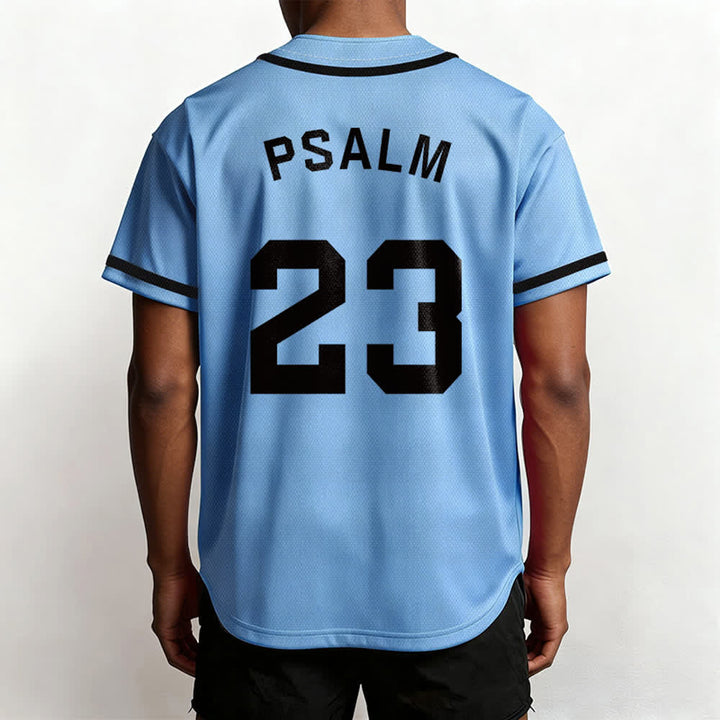 Maglia da baseball unisex Christianartworkshop in stile retrò sportivo con il Salmo 23 - image 39