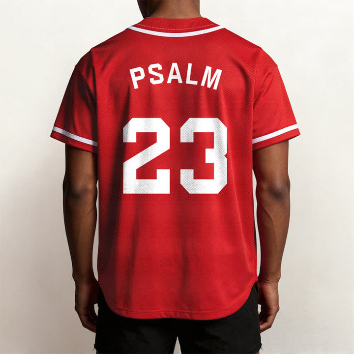 Maglia da baseball unisex Christianartworkshop in stile retrò sportivo con il Salmo 23 - image 25