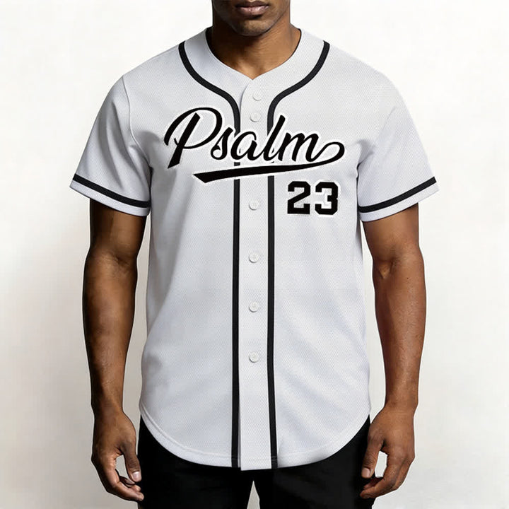 Maglia da baseball unisex Christianartworkshop in stile retrò sportivo con il Salmo 23 - image 10