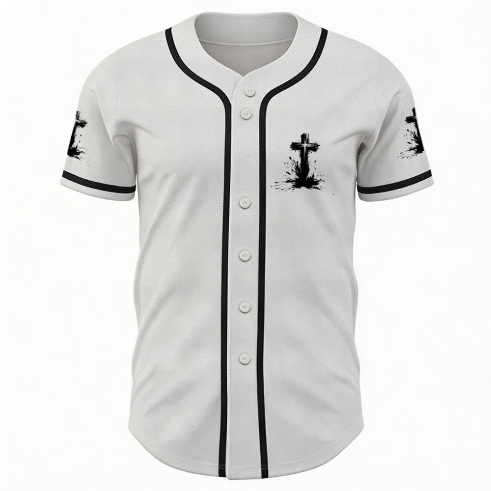 Christianartworkshop Non tutti i supereroi indossano mantelli Maglia da baseball unisex con croce - image 2