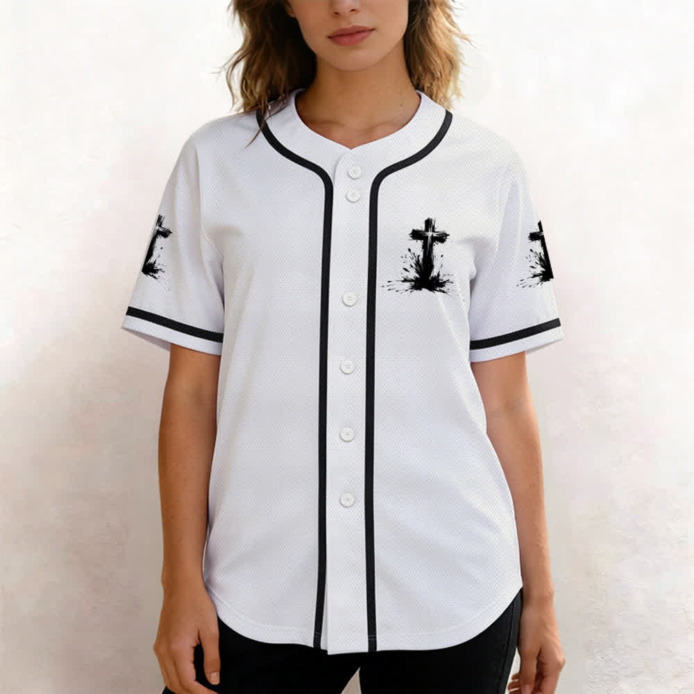 Christianartworkshop Non tutti i supereroi indossano mantelli Maglia da baseball unisex con croce - image 4