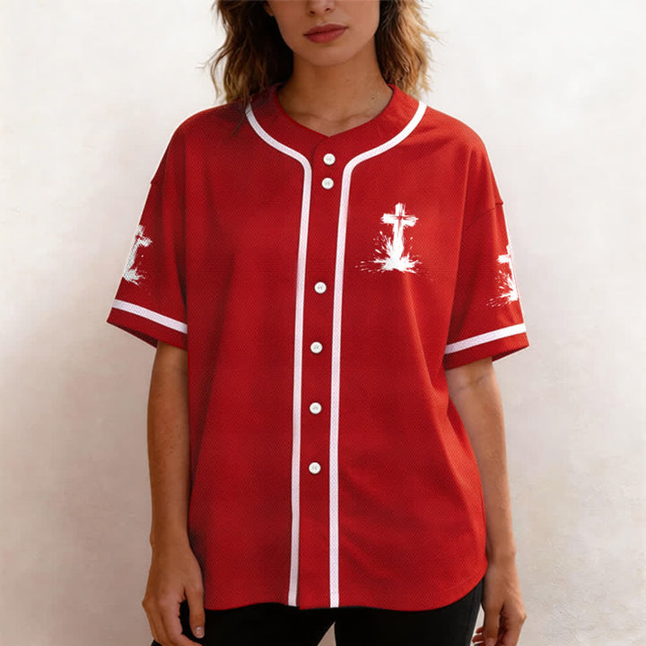 Christianartworkshop Non tutti i supereroi indossano mantelli Maglia da baseball unisex con croce - image 18
