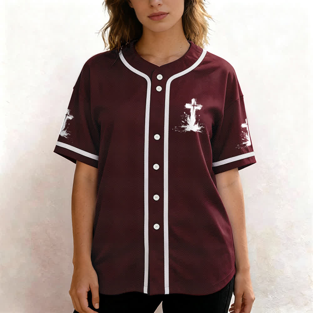 Christianartworkshop Non tutti i supereroi indossano mantelli Maglia da baseball unisex con croce - image 25