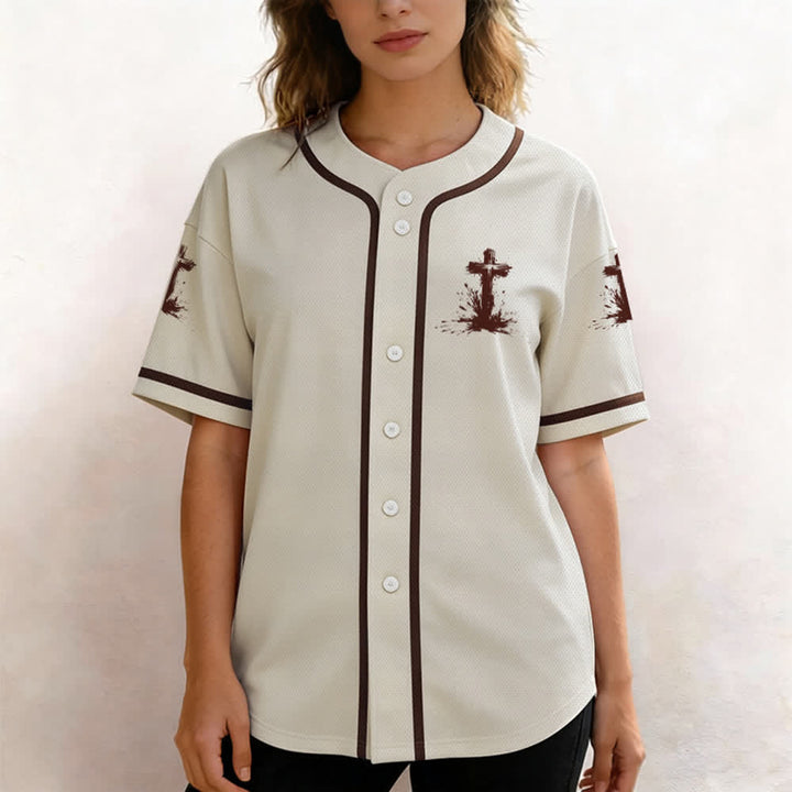 Christianartworkshop Non tutti i supereroi indossano mantelli Maglia da baseball unisex con croce - image 53