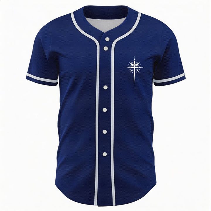Christianartworkshop Gesù è Re Ali d'angelo Croce Dichiarazione di fede Maglia da baseball personalizzata - image 9