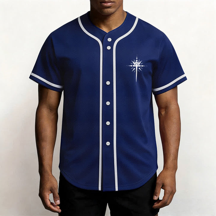 Christianartworkshop Gesù è Re Ali d'angelo Croce Dichiarazione di fede Maglia da baseball personalizzata - image 13