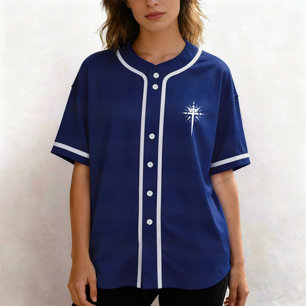 Christianartworkshop Gesù è Re Ali d'angelo Croce Dichiarazione di fede Maglia da baseball personalizzata - image 11