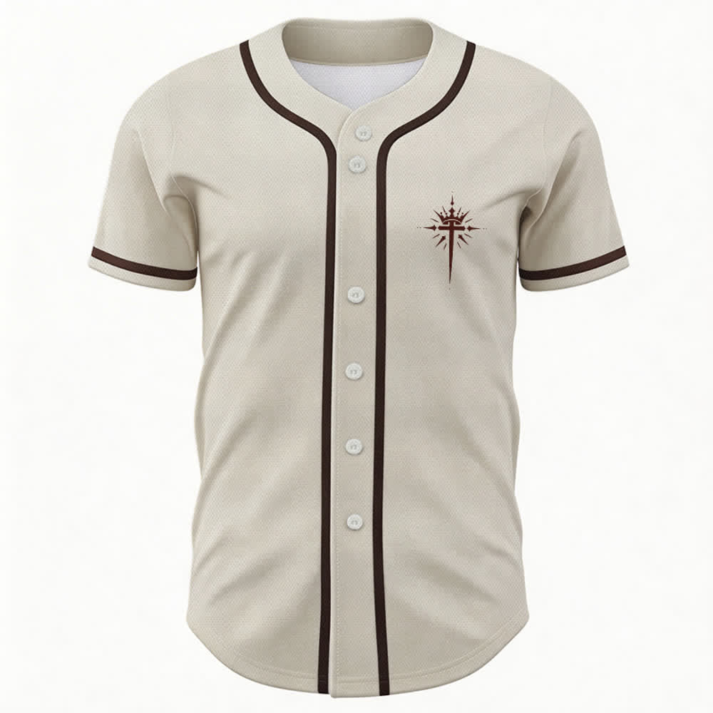 Christianartworkshop Gesù è Re Ali d'angelo Croce Dichiarazione di fede Maglia da baseball personalizzata - image 16