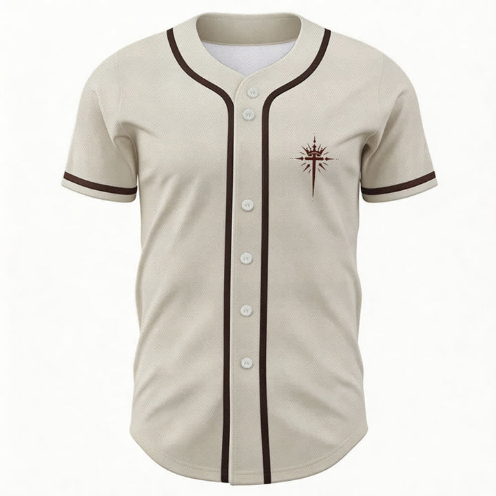 Christianartworkshop Gesù è Re Ali d'angelo Croce Dichiarazione di fede Maglia da baseball personalizzata - image 16