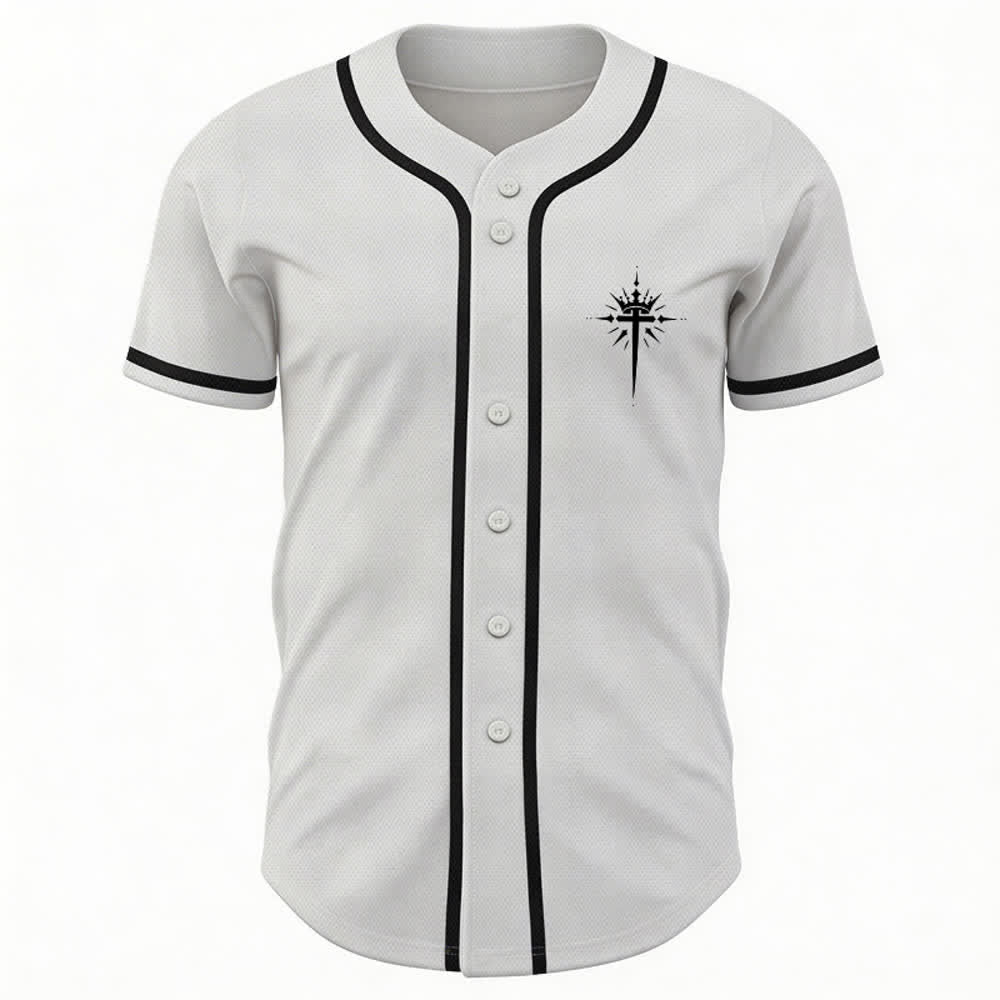 Christianartworkshop Gesù è Re Ali d'angelo Croce Dichiarazione di fede Maglia da baseball personalizzata - image 23