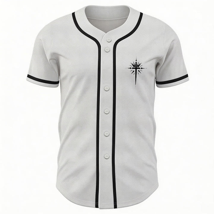 Christianartworkshop Gesù è Re Ali d'angelo Croce Dichiarazione di fede Maglia da baseball personalizzata - image 23