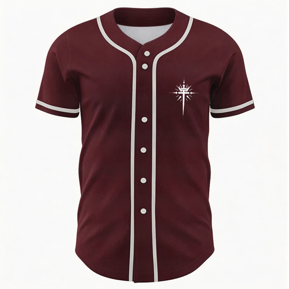 Christianartworkshop Gesù è Re Ali d'angelo Croce Dichiarazione di fede Maglia da baseball personalizzata - image 37