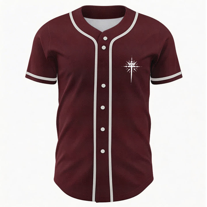 Christianartworkshop Gesù è Re Ali d'angelo Croce Dichiarazione di fede Maglia da baseball personalizzata - image 37