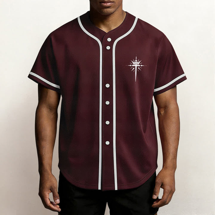 Christianartworkshop Gesù è Re Ali d'angelo Croce Dichiarazione di fede Maglia da baseball personalizzata - image 41