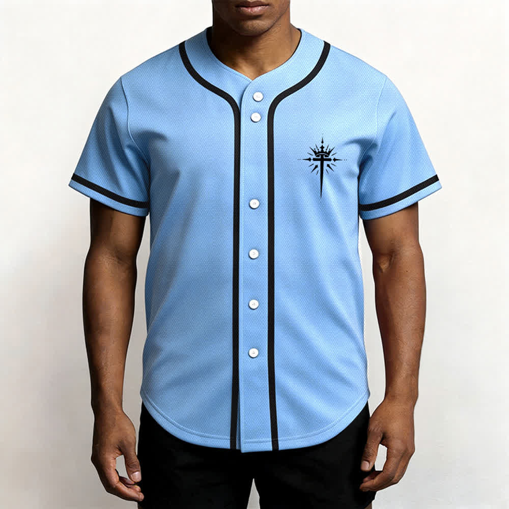 Christianartworkshop Gesù è Re Ali d'angelo Croce Dichiarazione di fede Maglia da baseball personalizzata - image 48