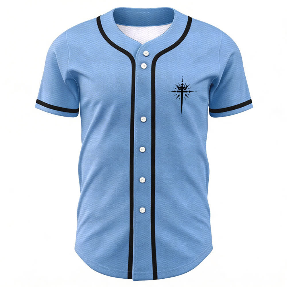 Christianartworkshop Gesù è Re Ali d'angelo Croce Dichiarazione di fede Maglia da baseball personalizzata - image 44