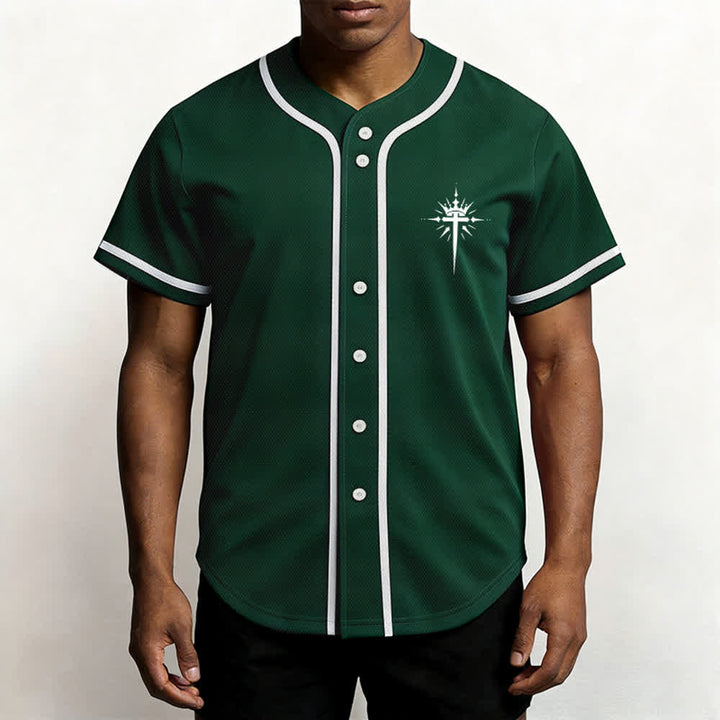 Christianartworkshop Gesù è Re Ali d'angelo Croce Dichiarazione di fede Maglia da baseball personalizzata - image 53