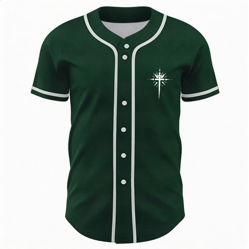 Christianartworkshop Gesù è Re Ali d'angelo Croce Dichiarazione di fede Maglia da baseball personalizzata - image 51