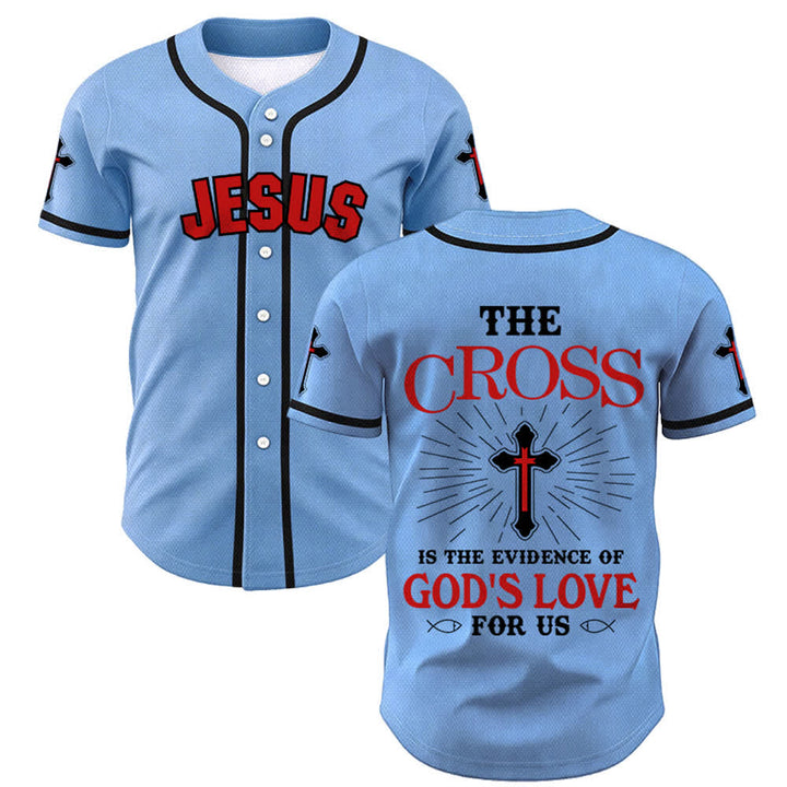 Christianartworkshop - La croce è la prova dell'amore di Dio - Maglia da baseball unisex - Blu - 5XL - image 35