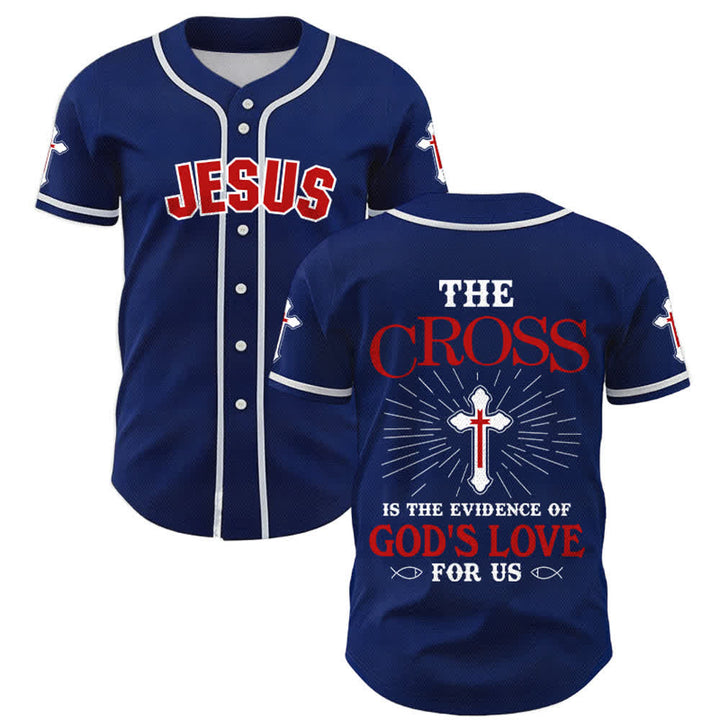 Christianartworkshop - La croce è la prova dell'amore di Dio - Maglia da baseball unisex - Blu navy - 5XL - image 42