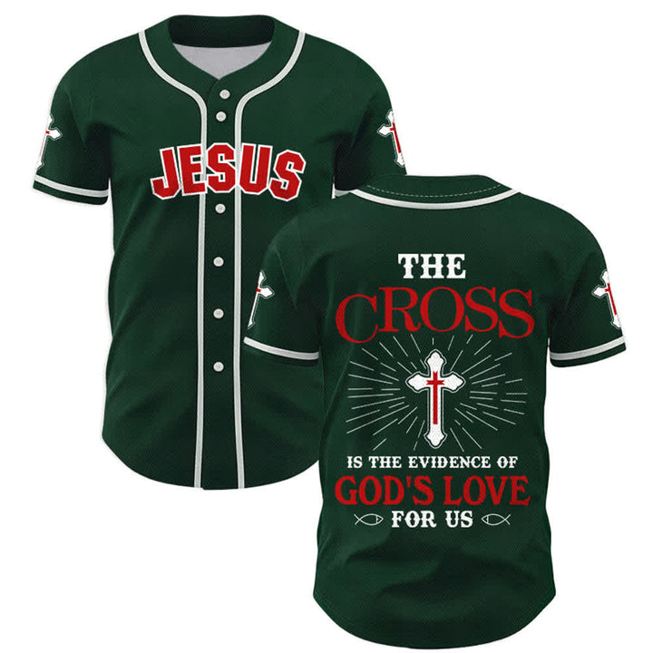 Christianartworkshop - La croce è la prova dell'amore di Dio - Maglia da baseball unisex - Verde - 5XL - image 49