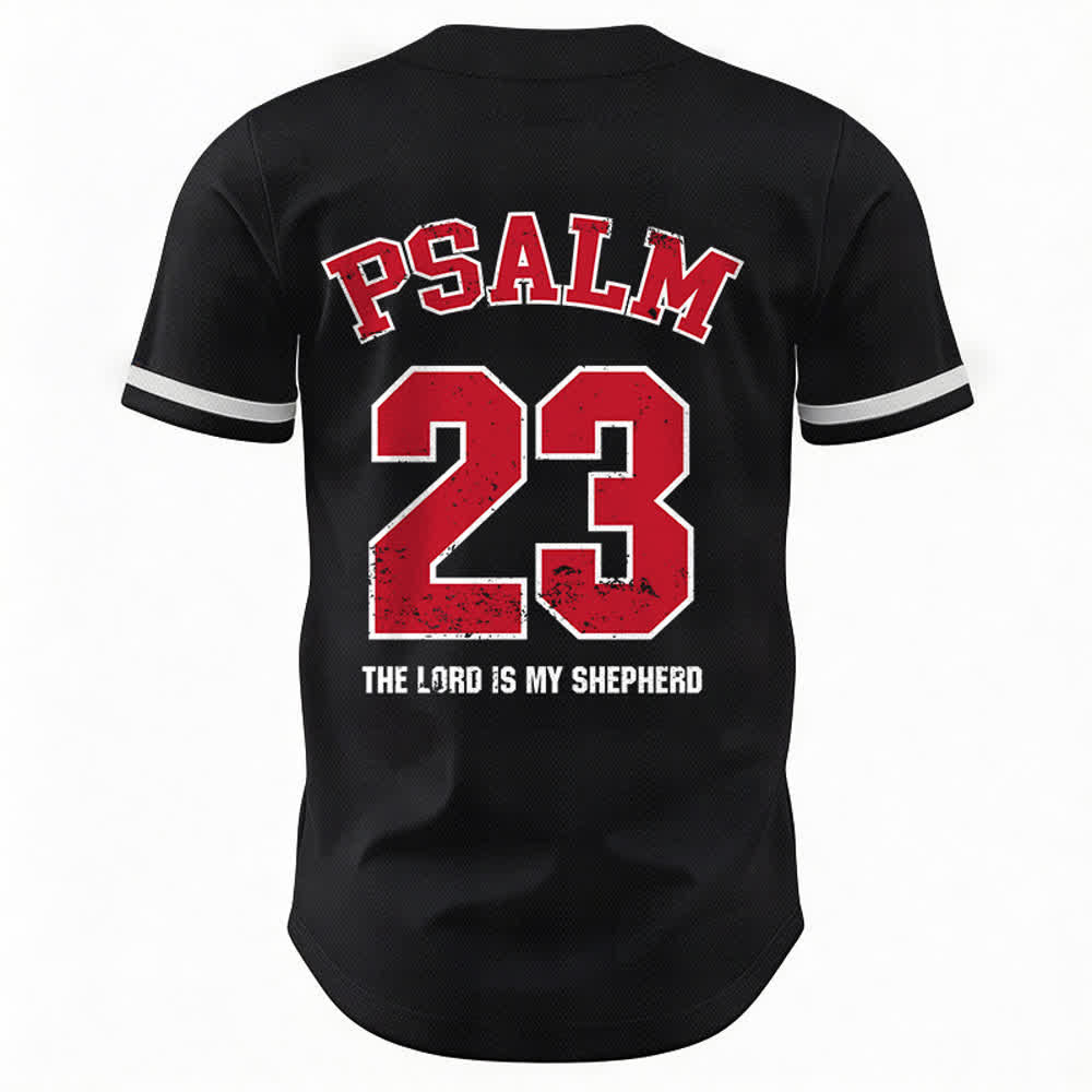 Christianartworkshop Maglia da baseball Salmo 23 Fede: Il Signore è il mio pastore Maglietta sportiva devozionale - image 2