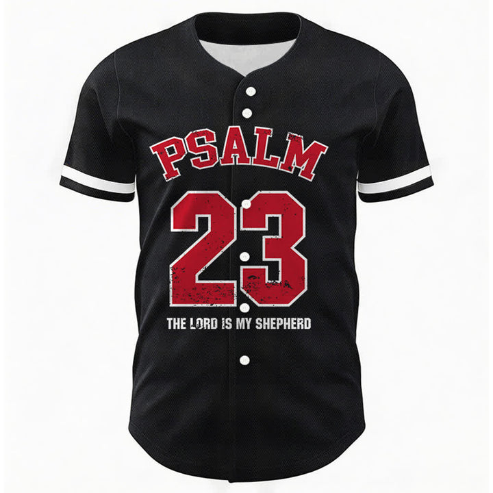 Christianartworkshop Maglia da baseball Salmo 23 Fede: Il Signore è il mio pastore Maglietta sportiva devozionale - image 1