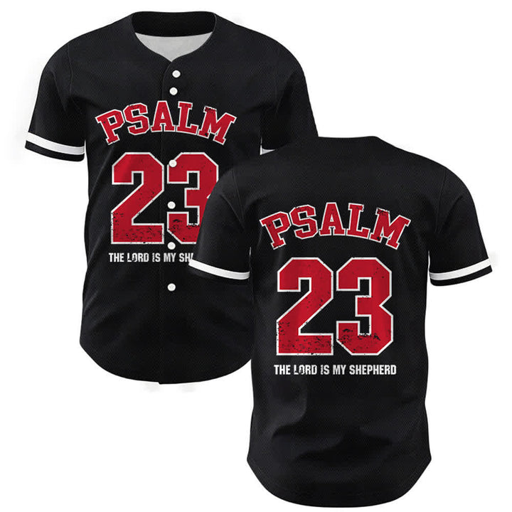 Christianartworkshop Maglia da baseball Salmo 23 Fede: Il Signore è il mio pastore Maglietta sportiva devozionale - 5XL - image 0
