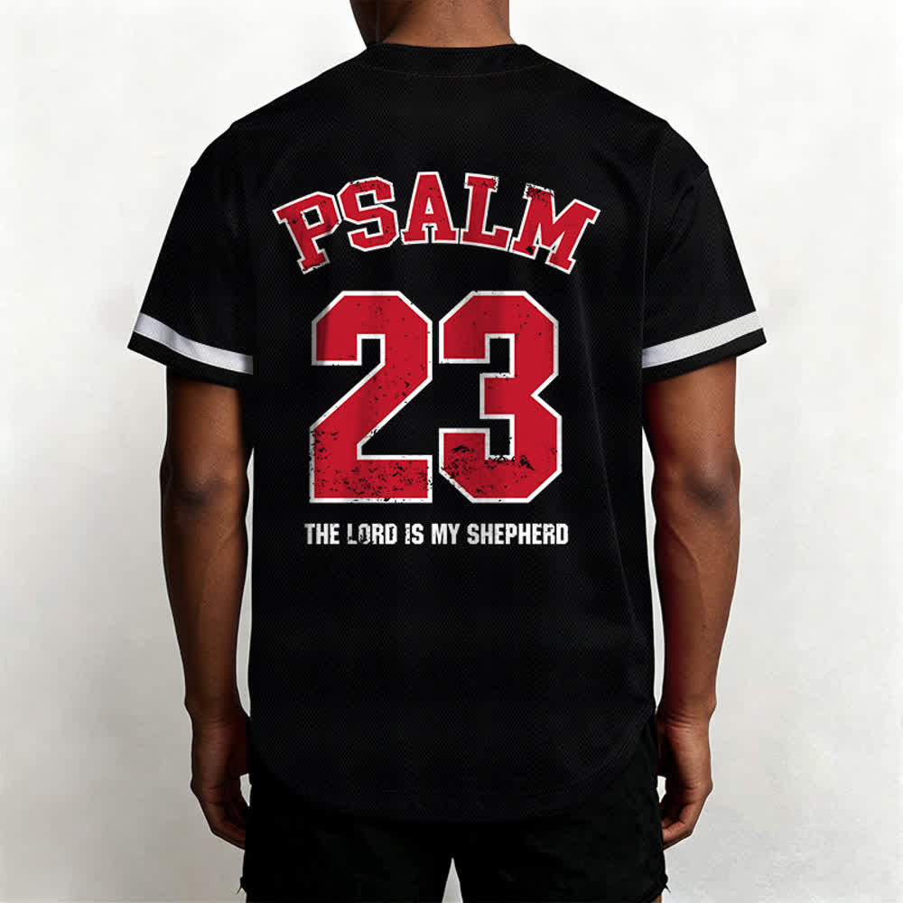Christianartworkshop Maglia da baseball Salmo 23 Fede: Il Signore è il mio pastore Maglietta sportiva devozionale - image 5