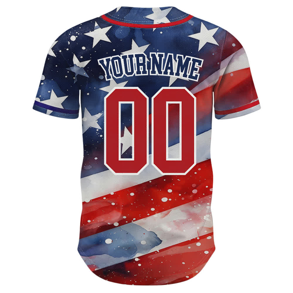 Christianartworkshop Maglia da baseball personalizzata con scritta "Gesù salva gli Stati Uniti", patriottismo, fede e libertà - image 2